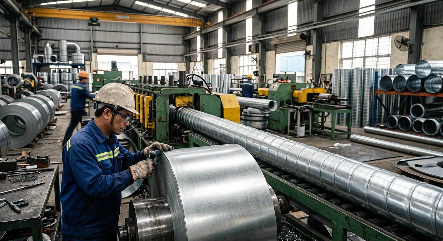 Các phương diện và tiêu chí lựa chọn vật liệu sản xuất ống gió tròn xoắn